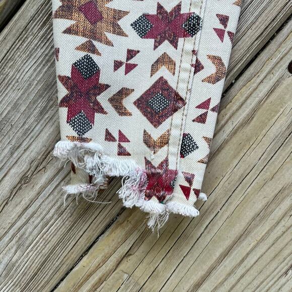 Free People We The Free Wild Child Printed Skinny Jeans Size 25 - Picture 10 of 13